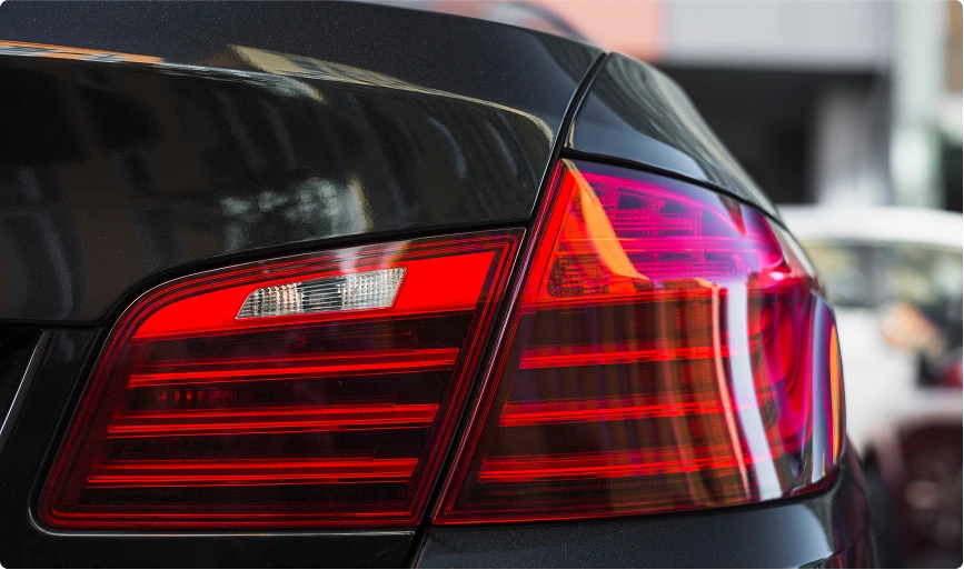 Luxury car front view