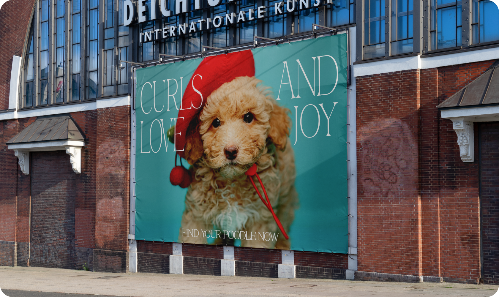 Puppy on the banner